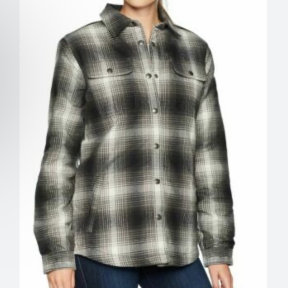 Carhartt Jackets & Blazers - Carhartt Black and White Plaid Shacket size small J4